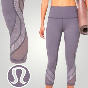 Lululemon Lavender Haze Mesh Cropped Leggings